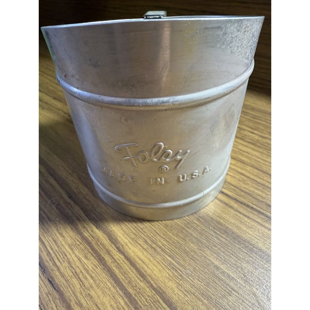 Vintage Foley Aluminum Food Mill Sifter Strainer Made In USA With Hand Crank